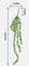 2 Green 23" Artificial Succulents Faux String Hanging Plants
